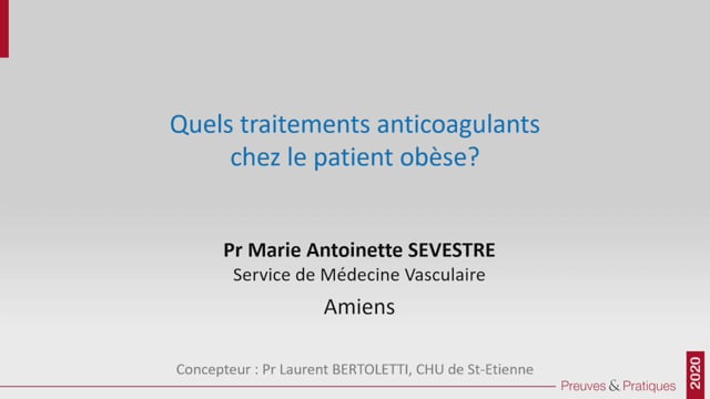 Quelle anticoagulation pour les patients obèses ?