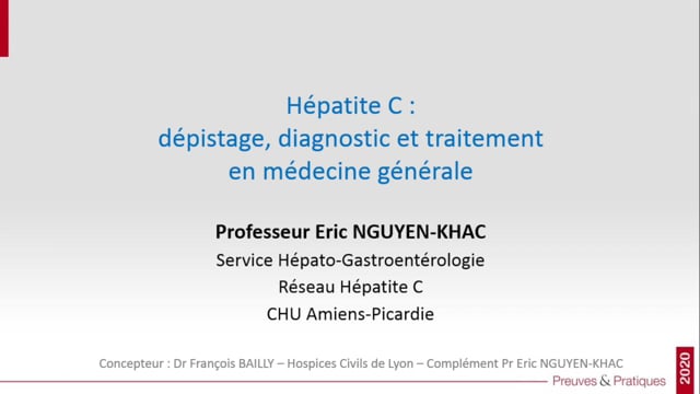 Hépatite C : dépistage, diagnostic et traitement