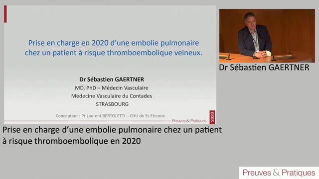 Prise en charge d’une embolie pulmonaire chez un patient à risque thromboembolique veineux