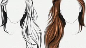 Hairstyle I Stamps Brushes Procreate, a Brush Add-On by sundrameda (Thumbnail 10 of 11)