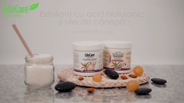 Exfoliant cu acid hialuronic si ulei de canepa, Life Care®