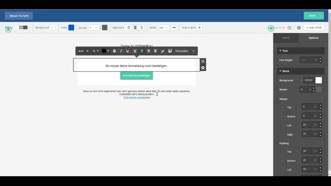ActiveCampaign Formen