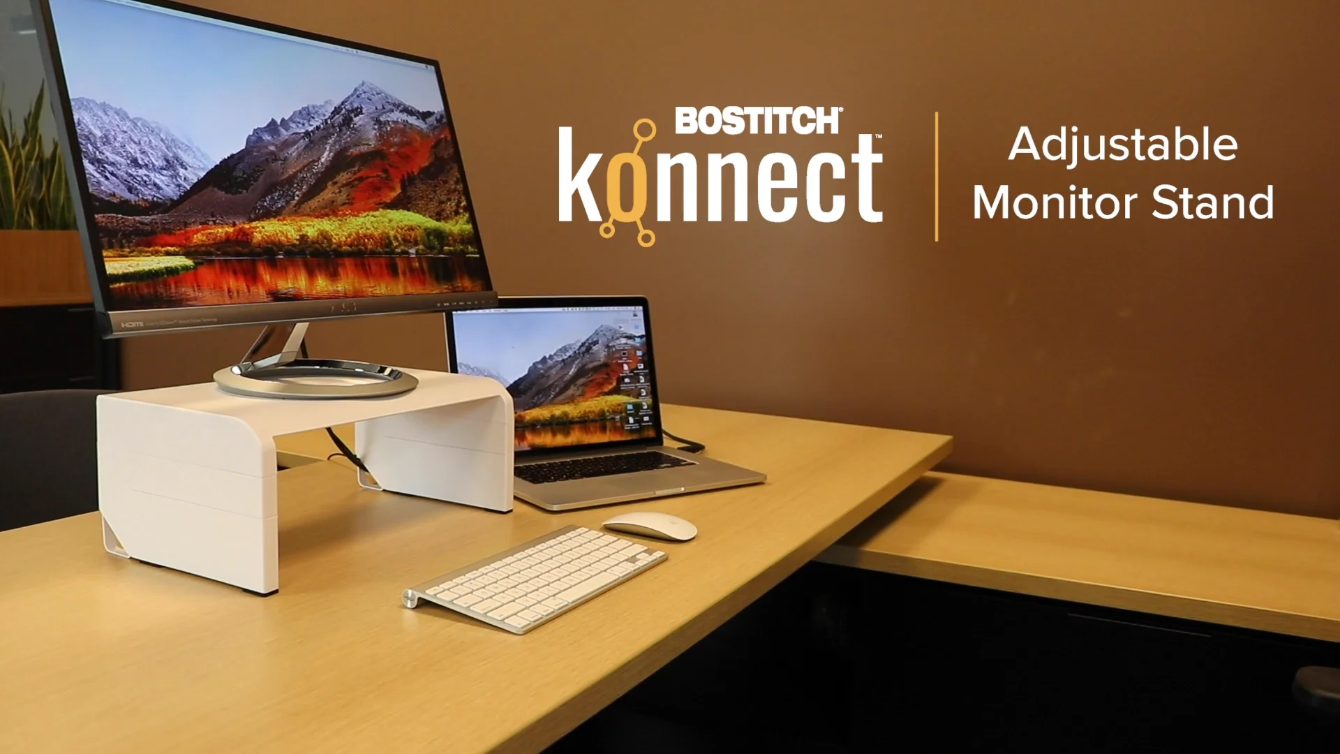 Adjustable Monitor Stand, Black | Bostitch Office