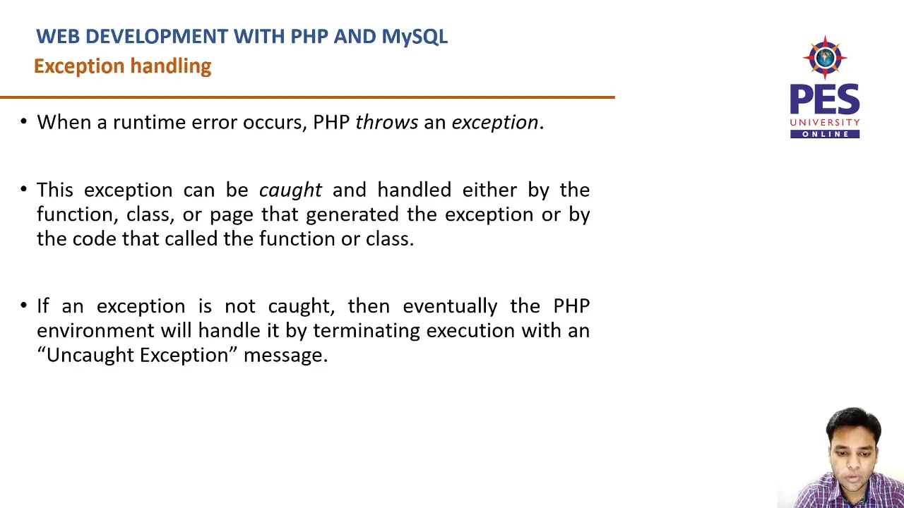 Handle Exception in PHP - Programming Dive