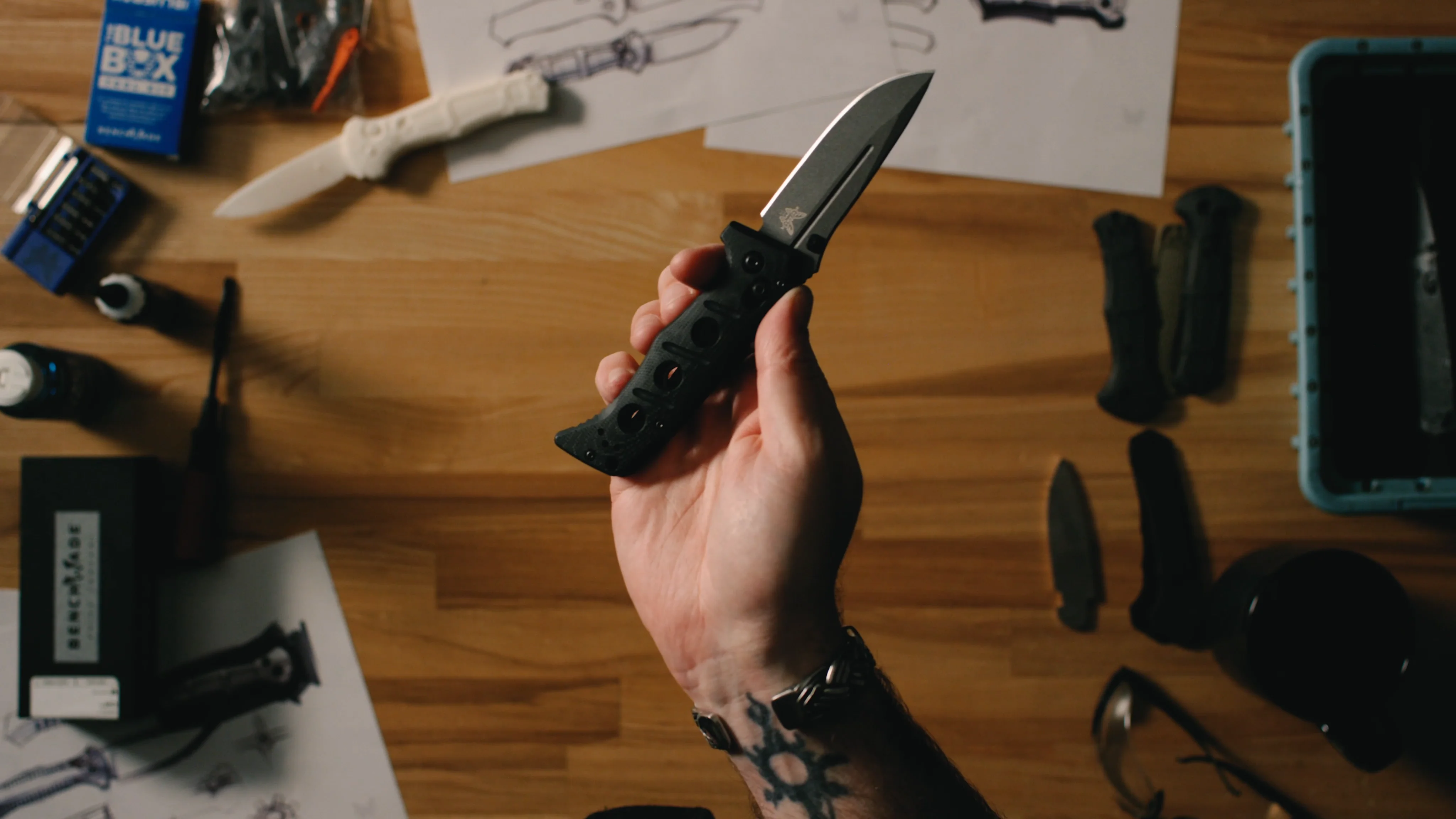 Stout 273GY-1 Mini Adamas® Knife - Black G10 | Benchmade