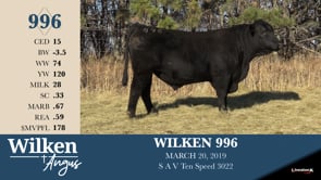 Lot #996 - WILKEN 996 -OUT-