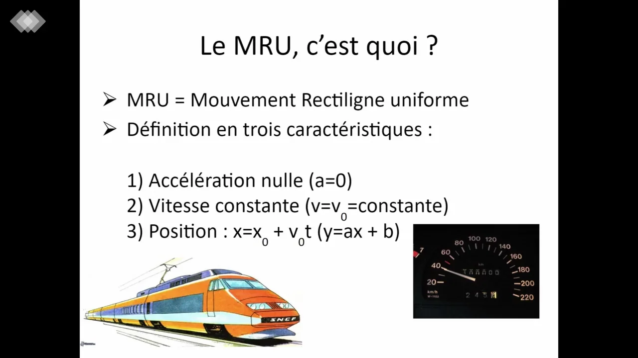 Vidéo Math Méca (Le MRU) on Vimeo