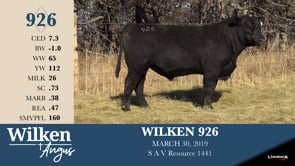 Lot #926 - WILKEN 926