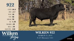 Lot #922 - WILKEN 922