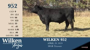 Lot #952 - WILKEN 952