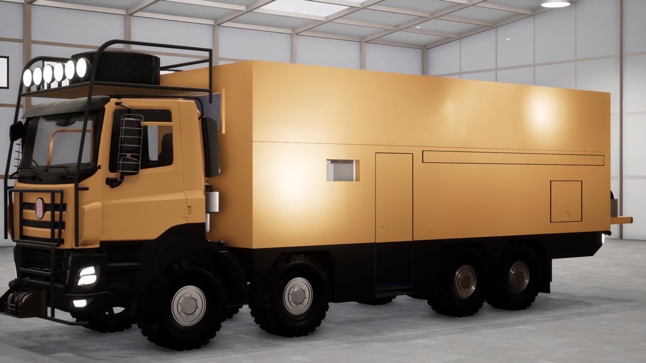8x8 Truck 3D Animation