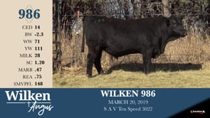 Lot #986 - WILKEN 986