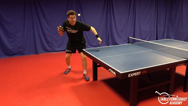 Footwork after serving