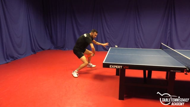 Dealing with fast aggressive pushes to the backhand