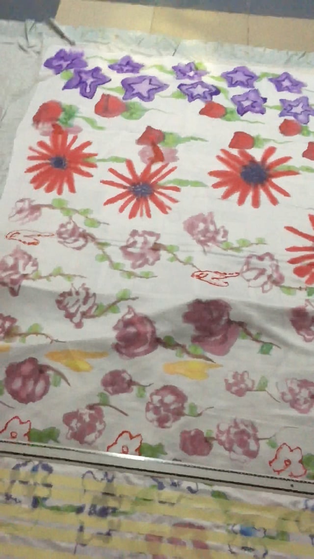 Hand painting my duvet cover