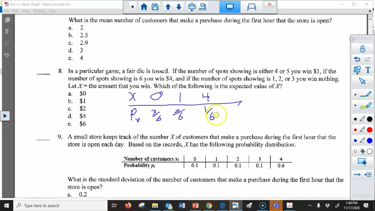 ap statistics 6.1 homework answers