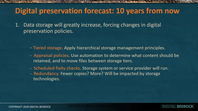 Tech Talk: Digital Preservation in 2030