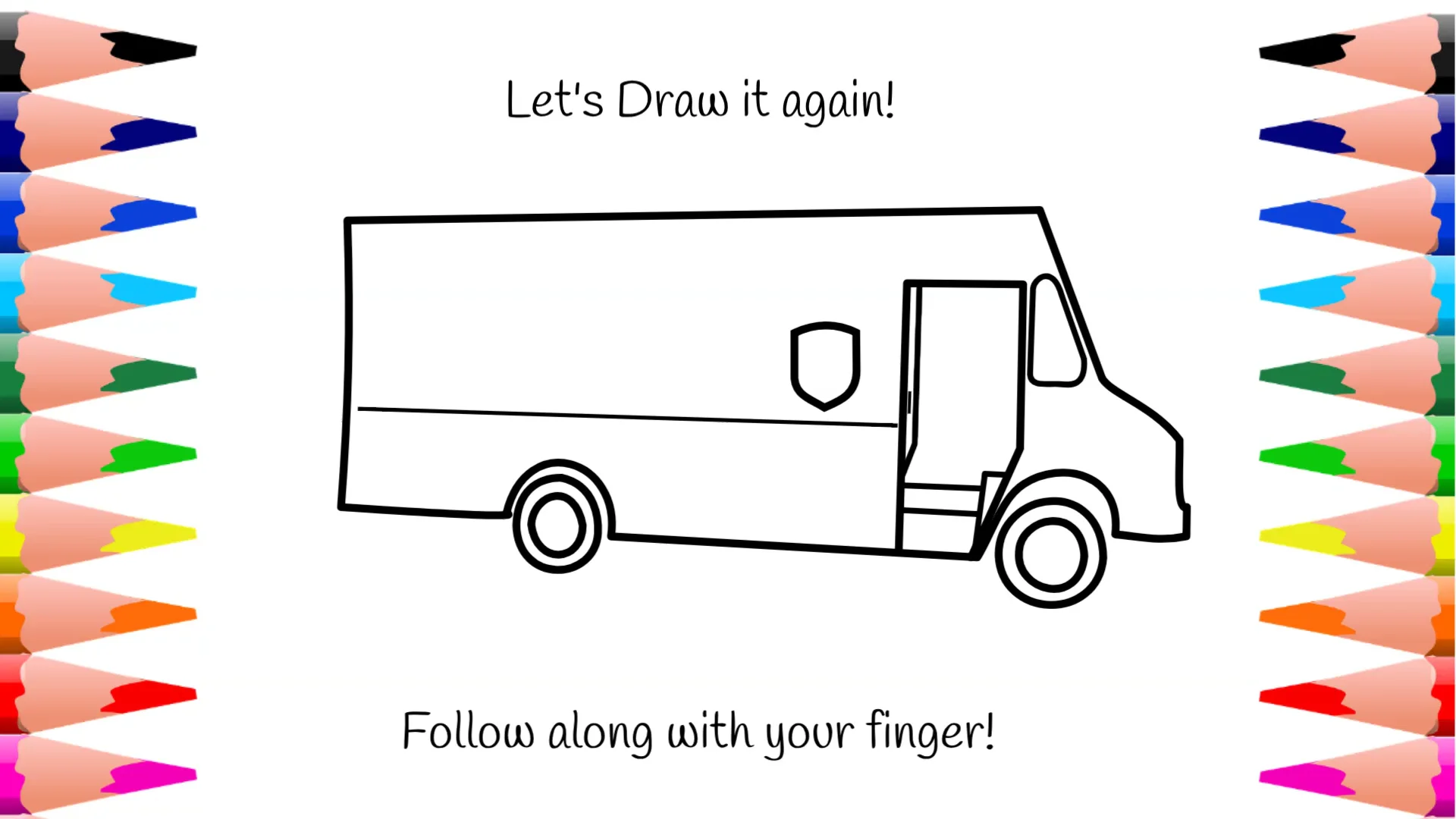 ups truck drawing