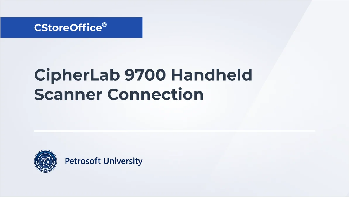 CipherLab 9700 handheld scanner connection