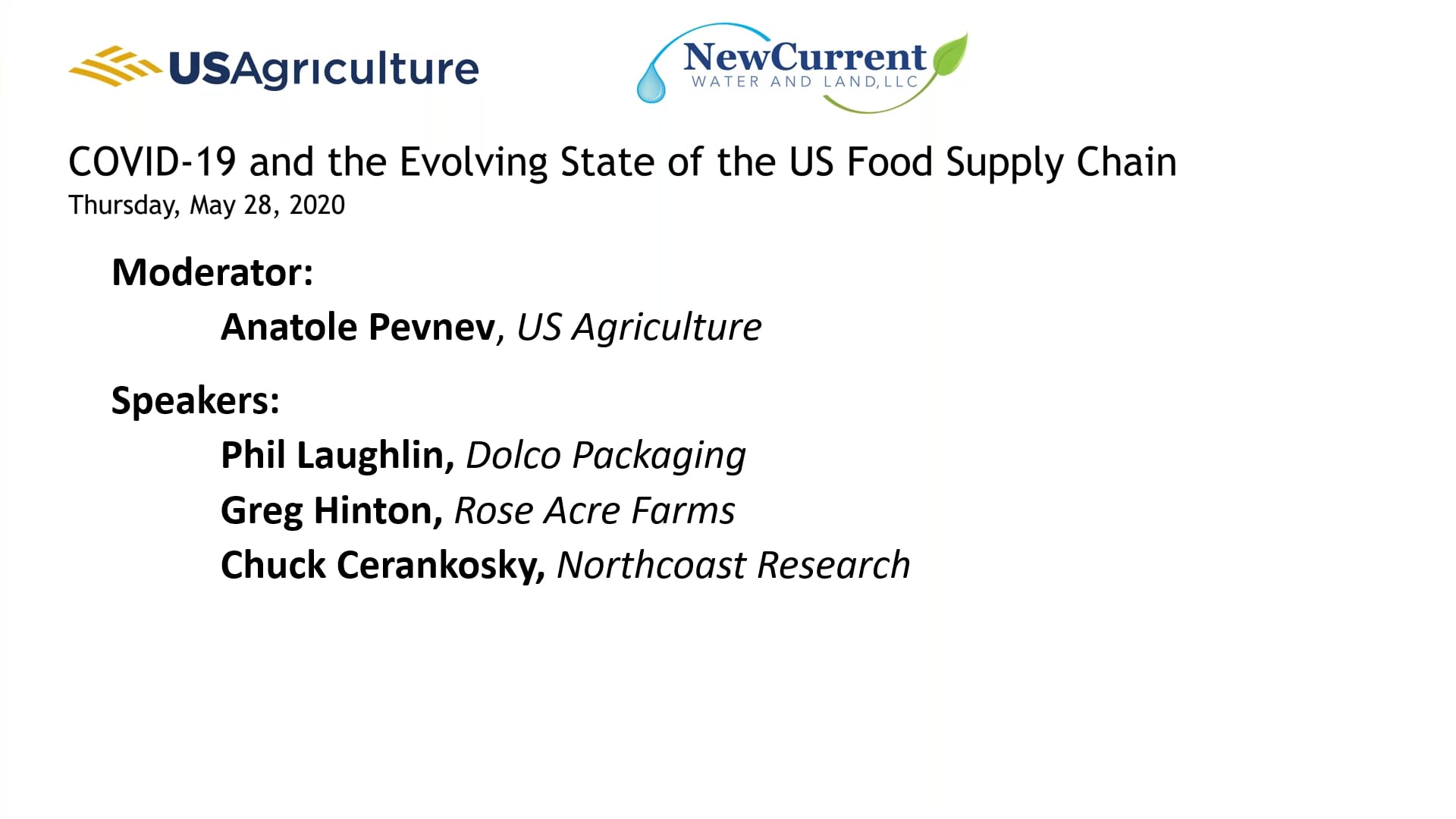 COVID-19 and the Evolving State of the US Food Supply Chain on Vimeo