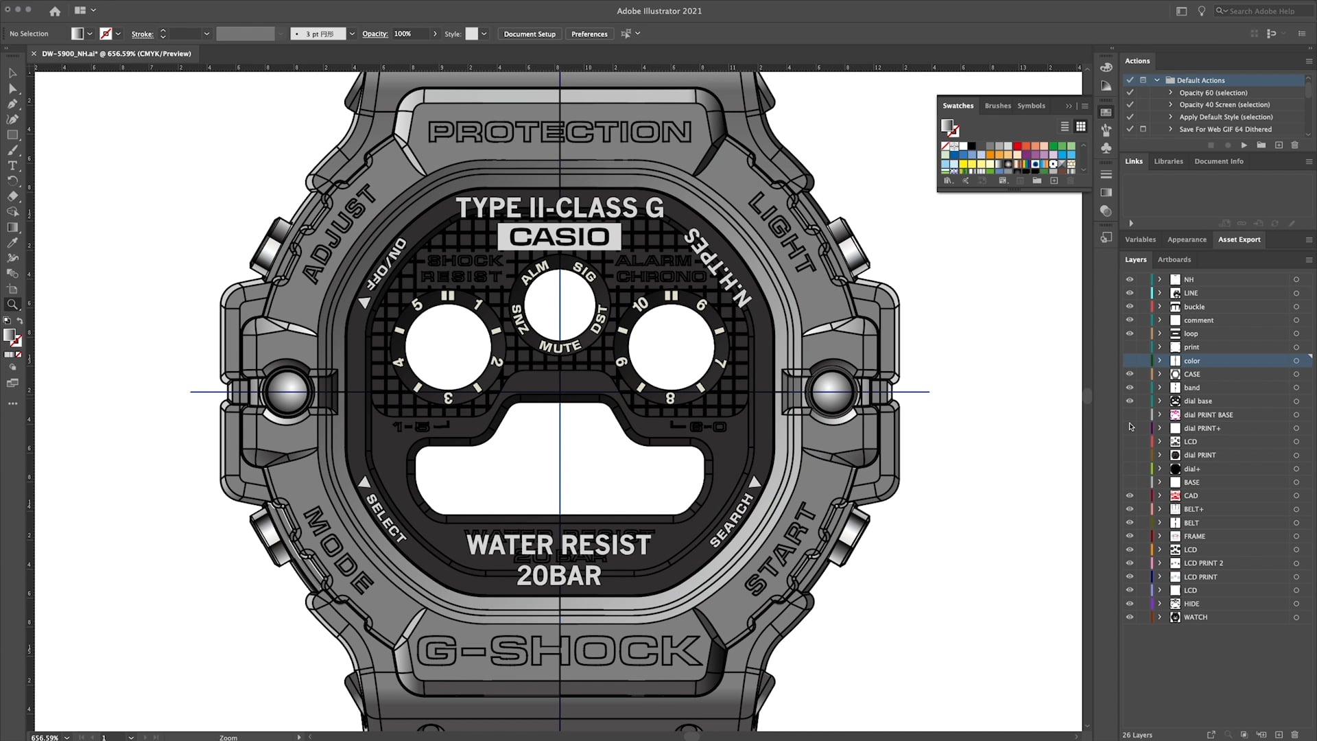 N.HOOLYWOOD × G-SHOCK ”DW-5900NH-1”