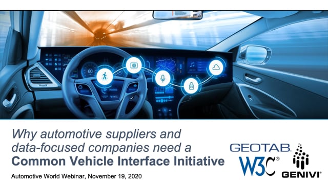 Why automotive suppliers and data-focused companies need a common vehicle interface initiative