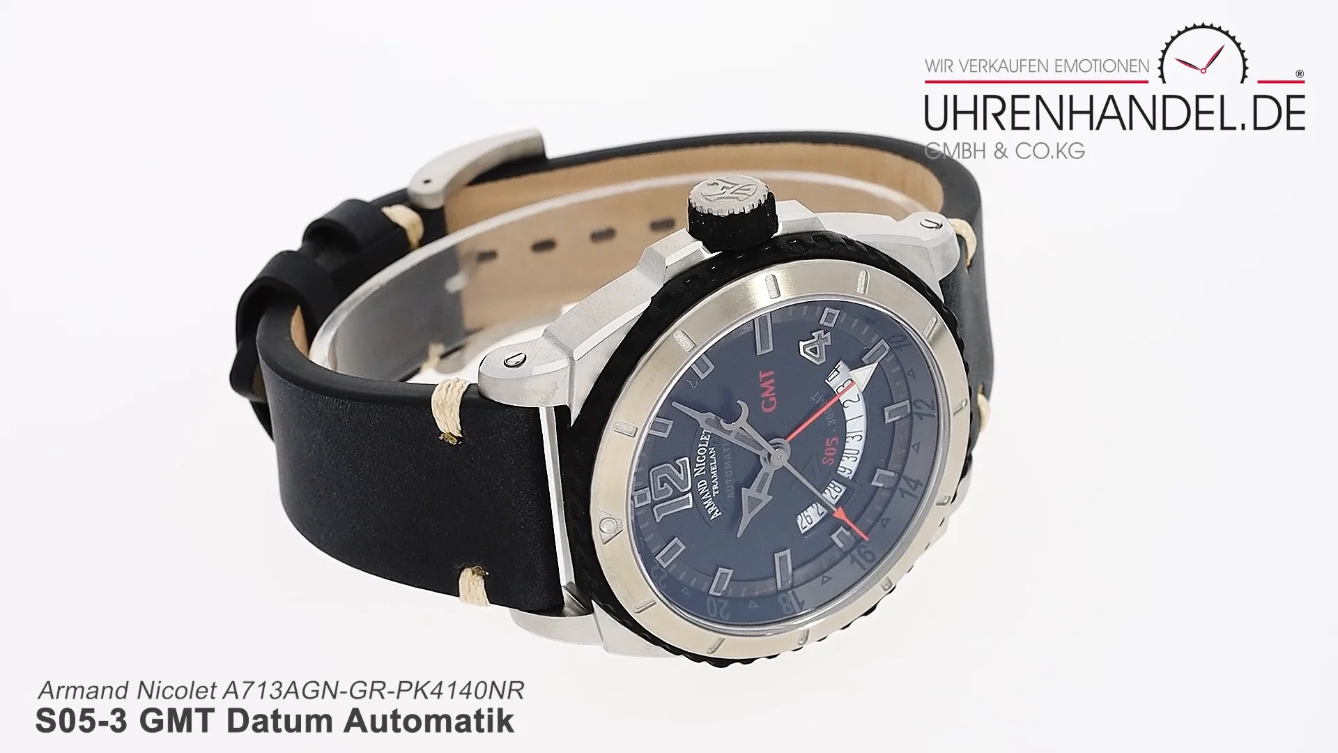 Armand Nicolet S05 3 GMT Datum Automatik A713AGN GR PK4140NR