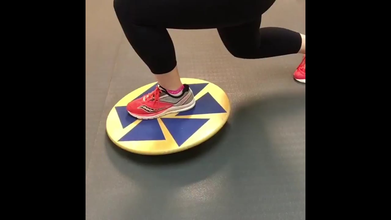 Wobble board exercises-Wobble Board Lunges