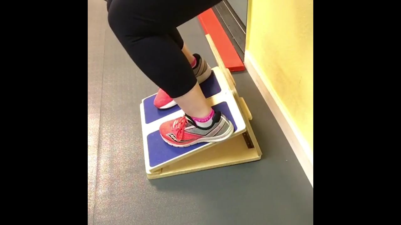 Warming up exercises-Slant Board Ankle Squats